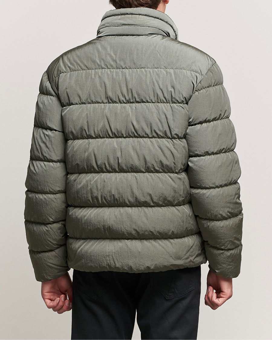 green lightweight down jacket