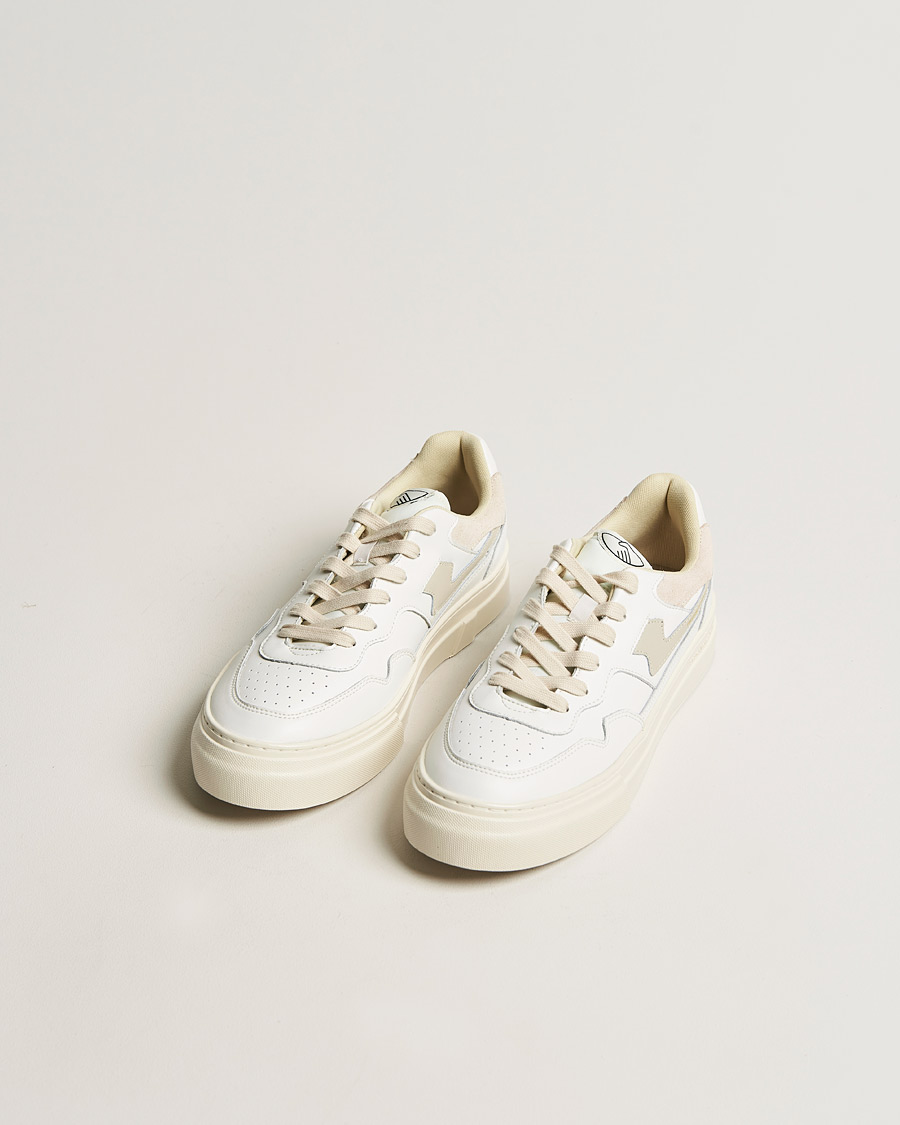 Herren |  | Stepney Workers Club | Pearl S-Strike Leather Sneaker White Putty