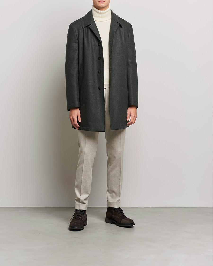 Boglioli Padded Wool Coat Forest Green bei Care of Carl