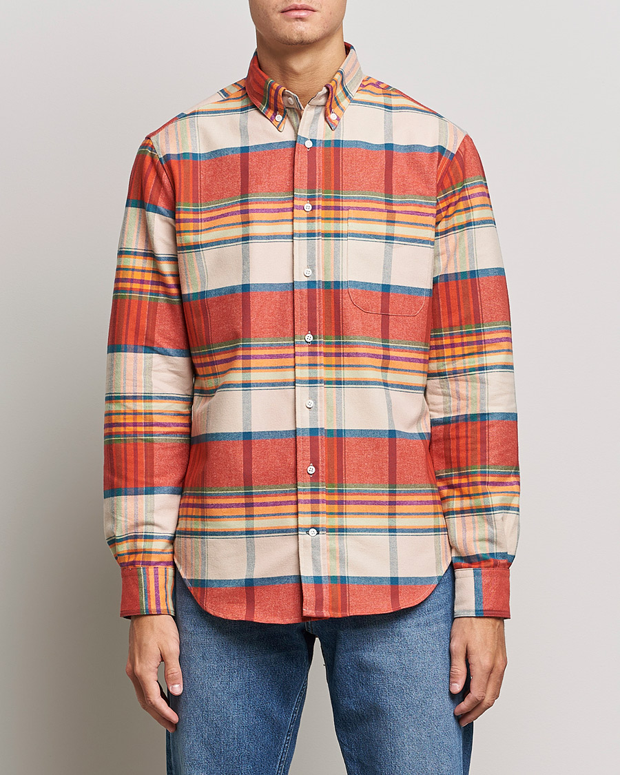 Herren |  | Gitman Vintage | Button Down Sunrise Flannel Shirt Sunrise