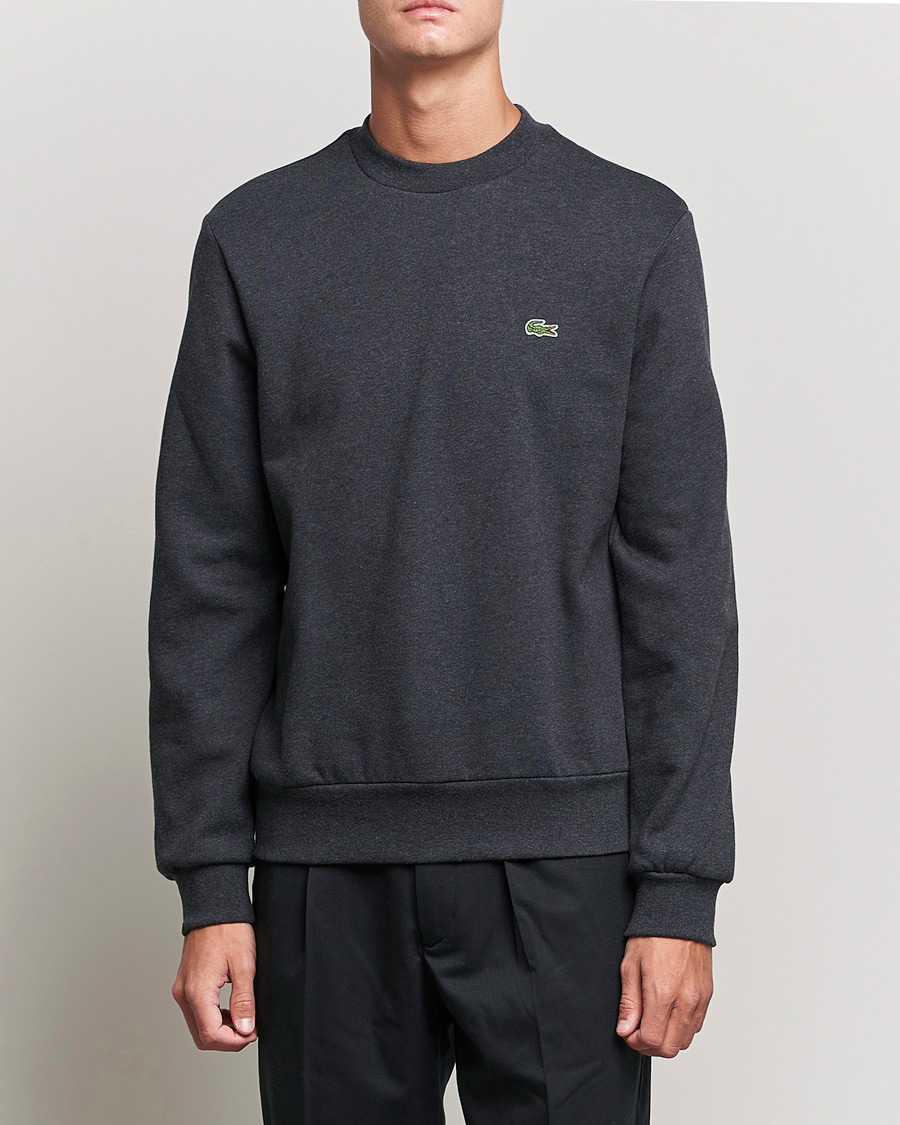 Lacoste grey crew hot sale neck sweater