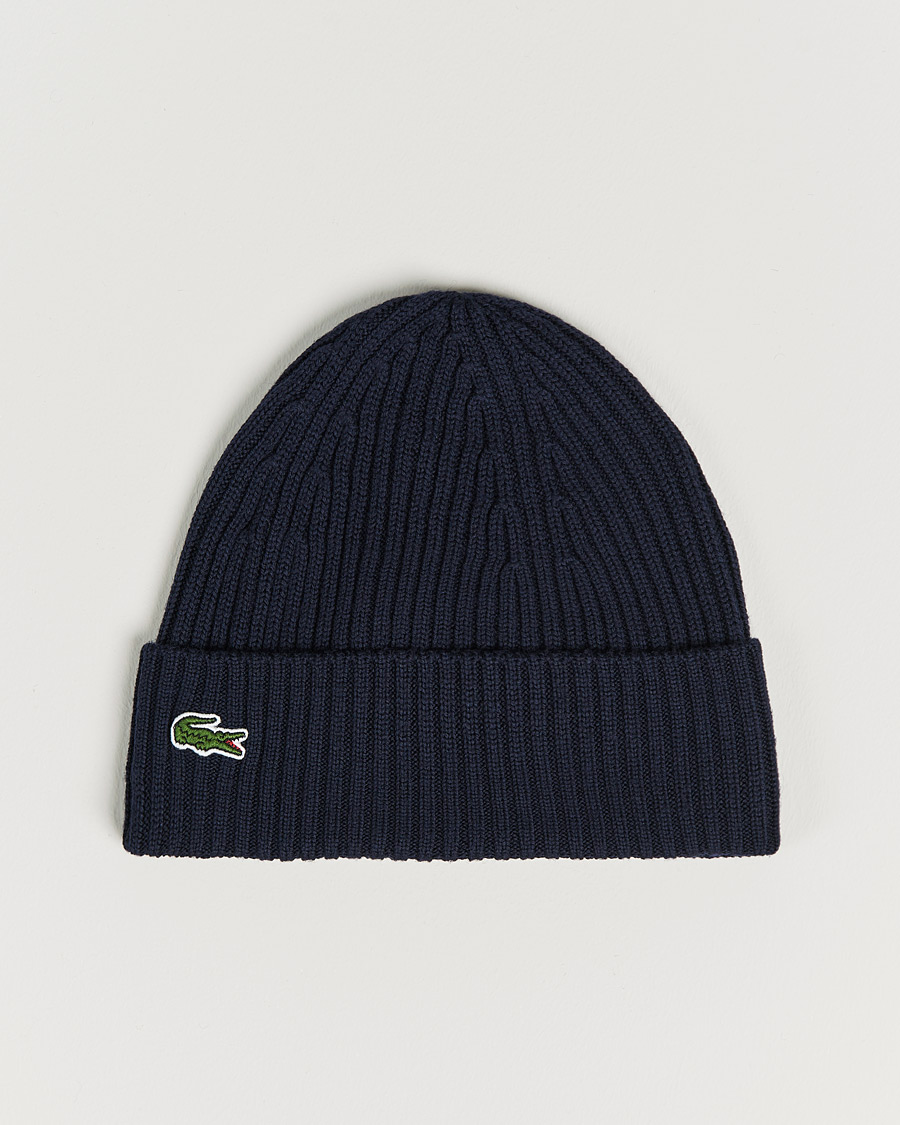 Lacoste Wool Knitted Beanie Navy Care of bei Carl