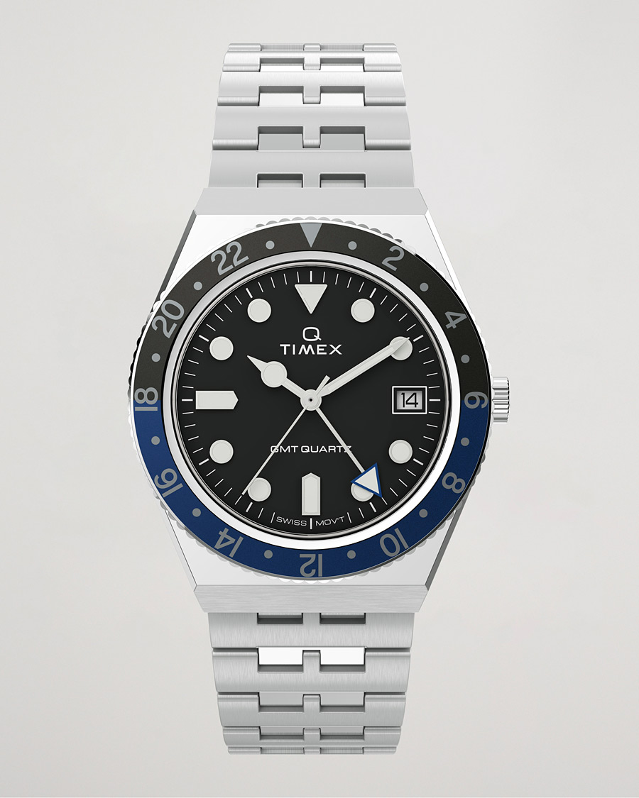 Timex Q Diver GMT 38mm Black/Blue bei Care of Carl