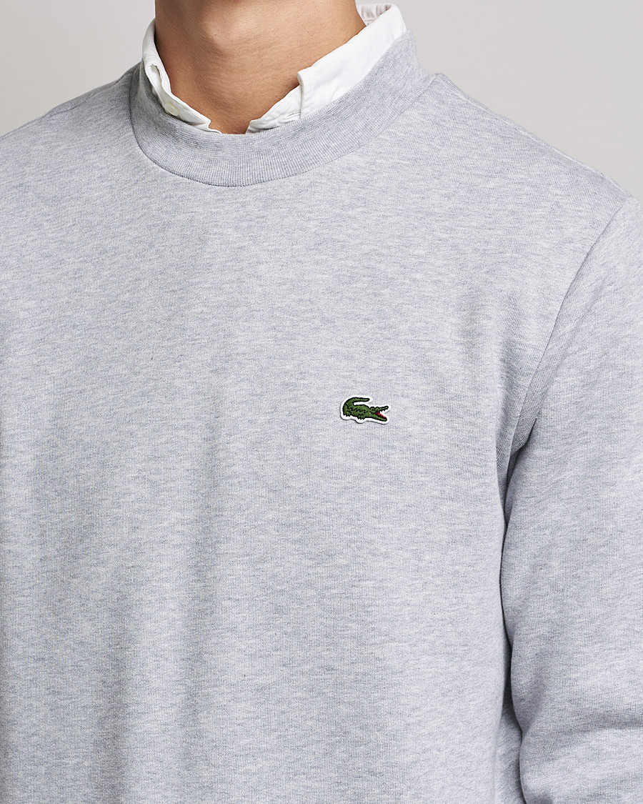 Lacoste central panel crew on sale sweatshirt