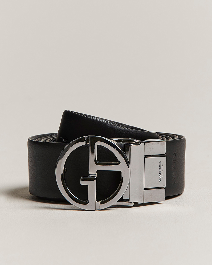 Giorgio Armani Reversible Leather Belt Black bei Care of Carl