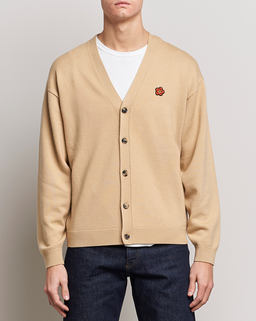 KENZO Boke Flower Crest Cardigan Beige bei CareOfCarl.de