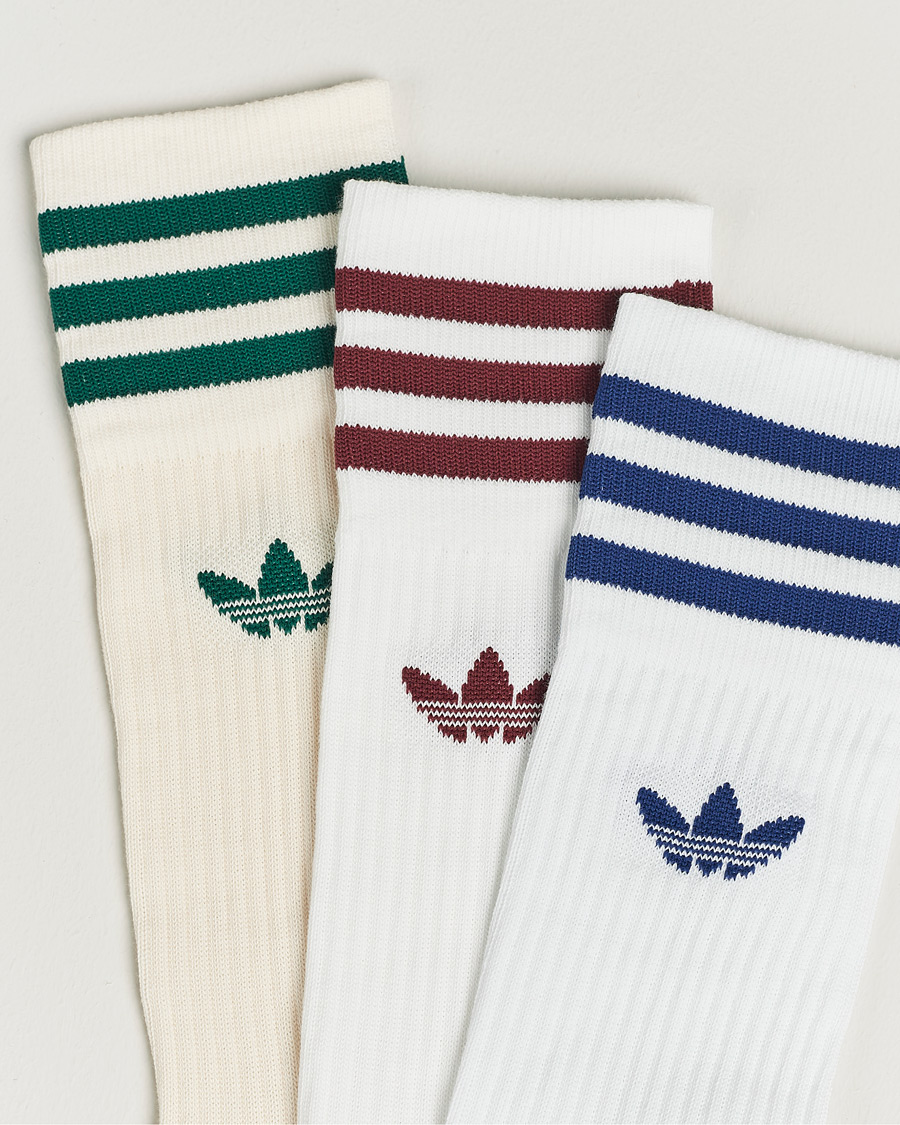 adidas Originals 3 Pack Solid Crew Sock White bei Care of Carl