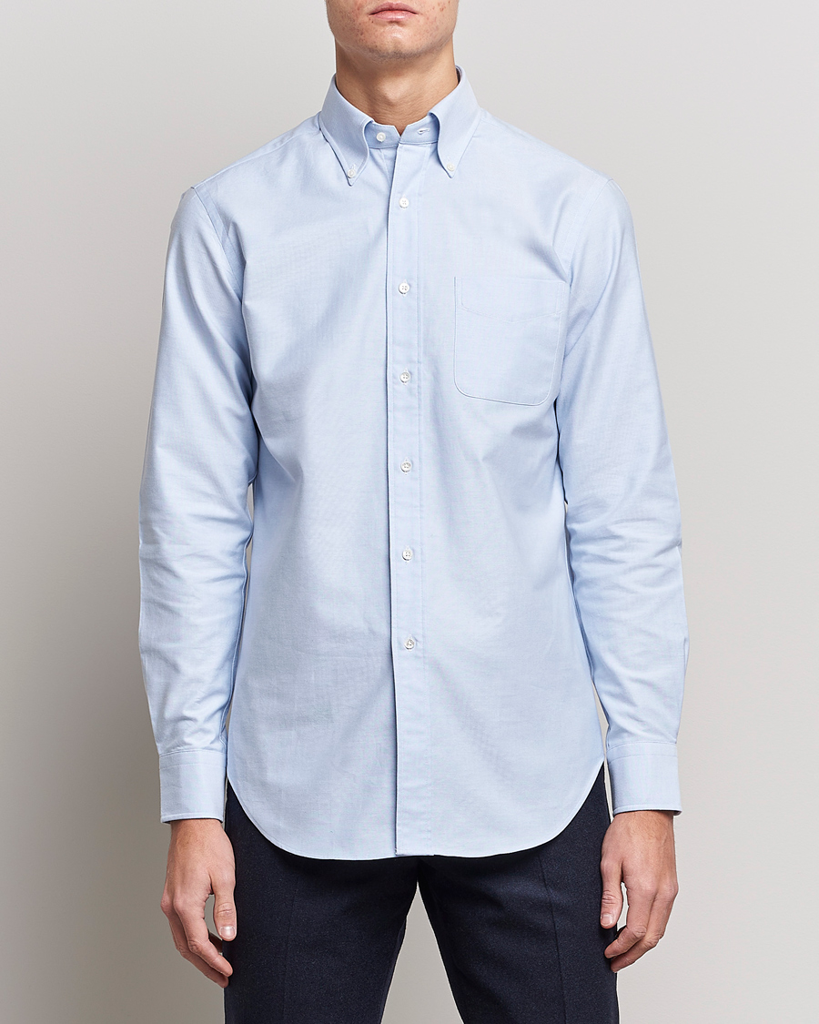 Herren | Oxfordhemden | Kamakura Shirts | Slim Fit Oxford BD Shirt Light Blue