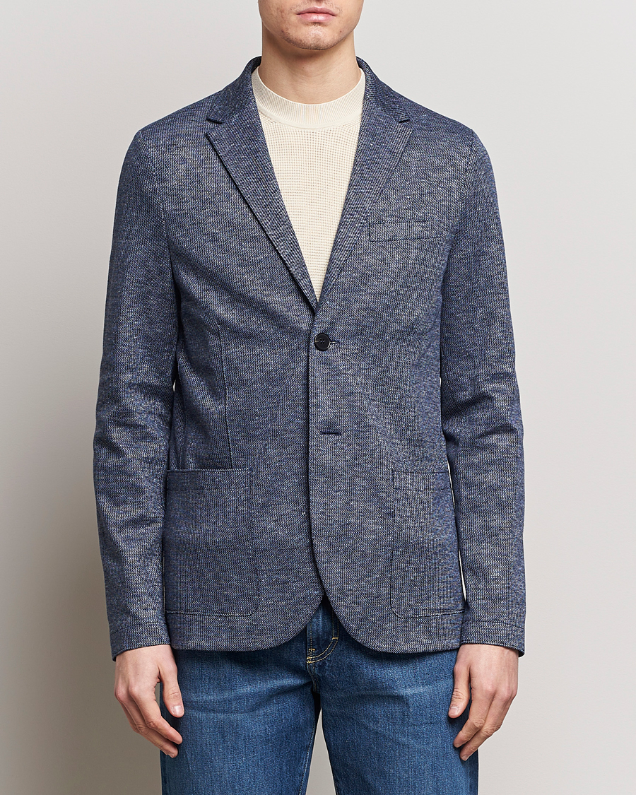 Herren | Leinensakko | Harris Wharf London | Linen Blend Blazer Denim