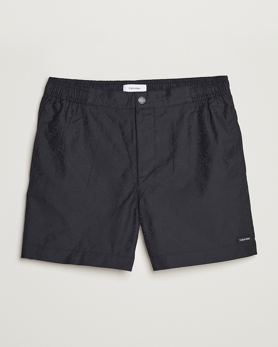 Calvin Klein Tailored Monogram Swimshorts Black