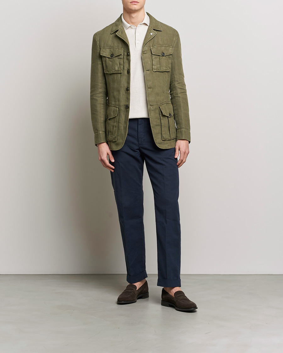 Mens linen 2025 safari jacket