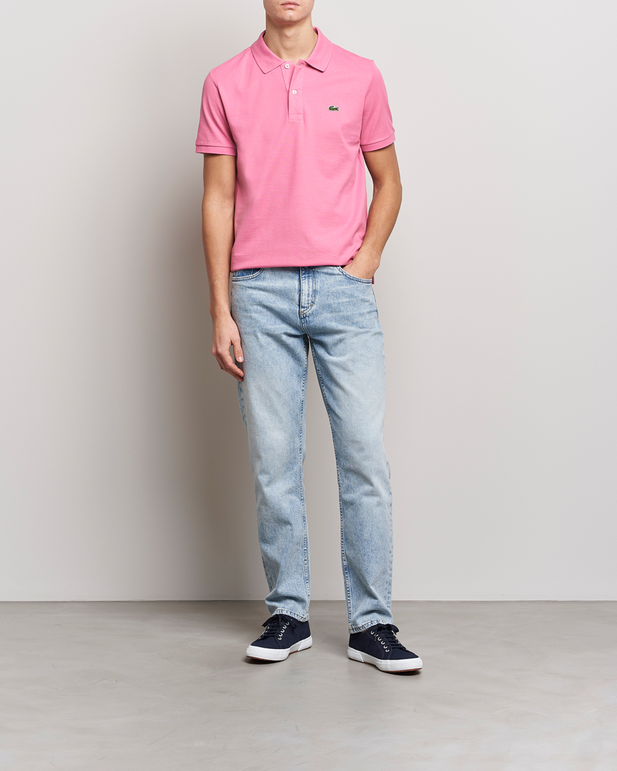 Slim Fit of Piké Polo Care Reseda Pink bei Lacoste Carl