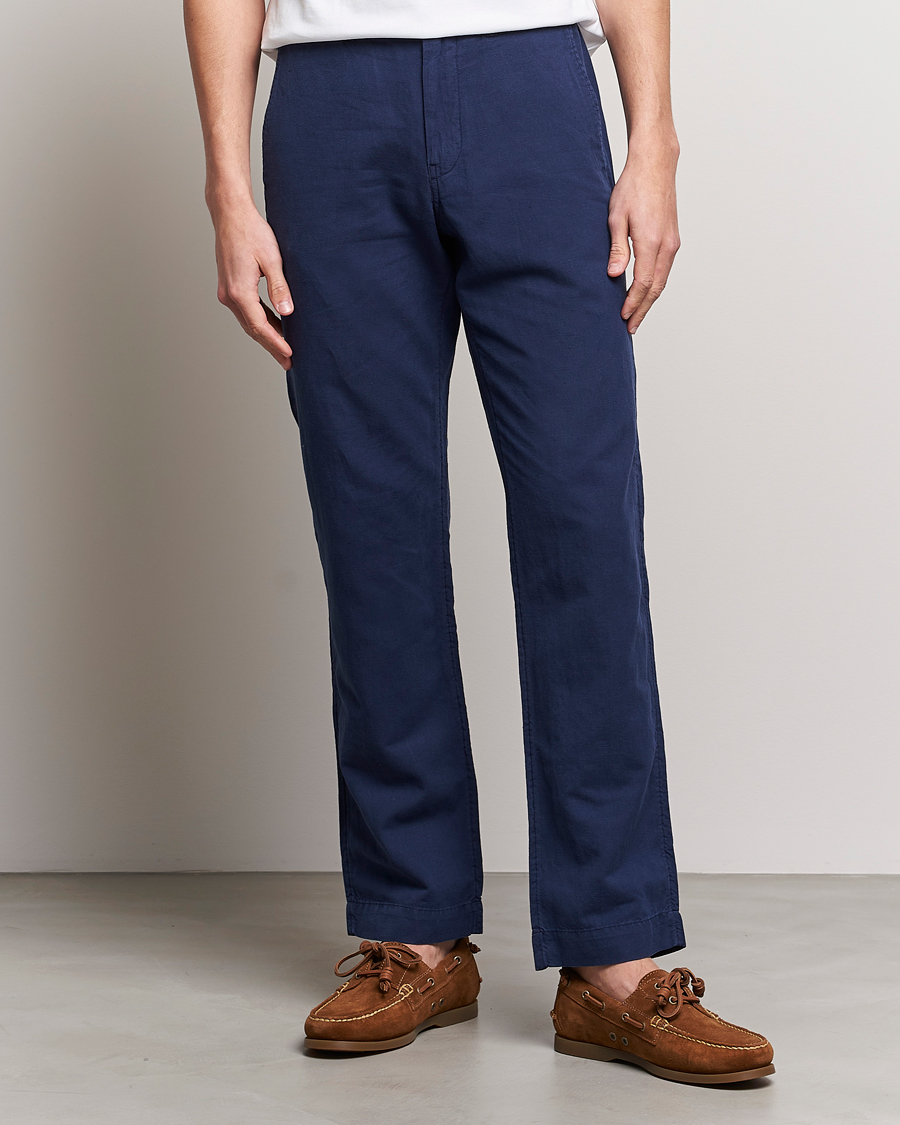 Herren | Only Polo | Polo Ralph Lauren | Cotton/Linen Bedford Chinos Newport Navy