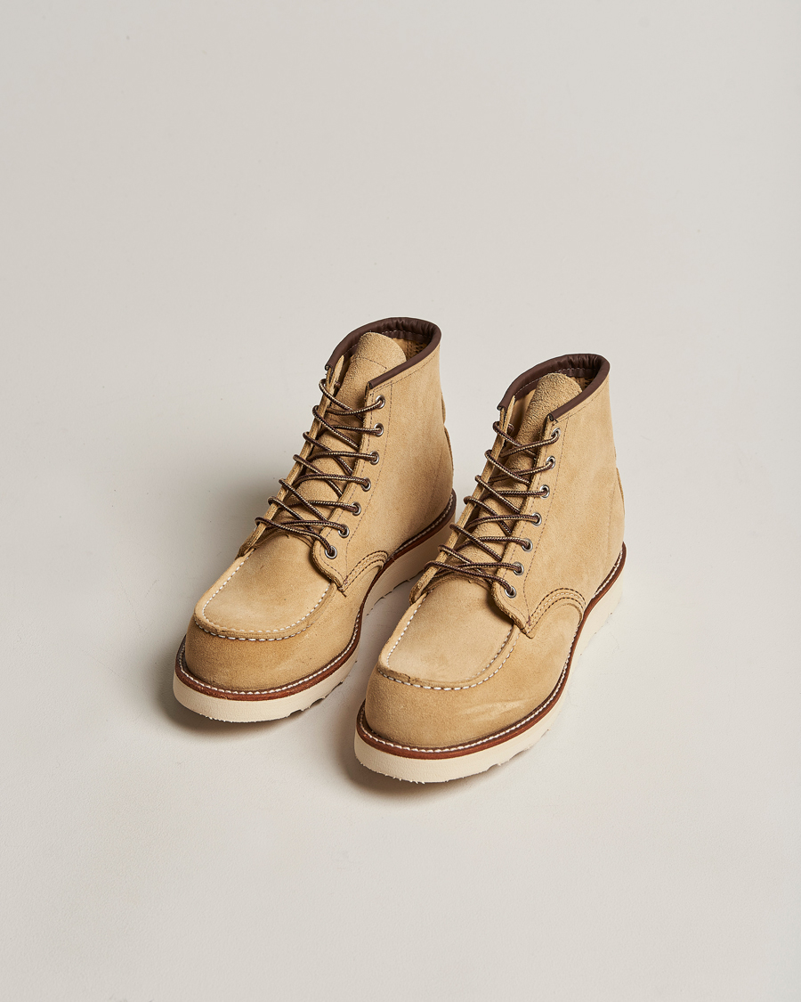 Leather moc toe on sale boots