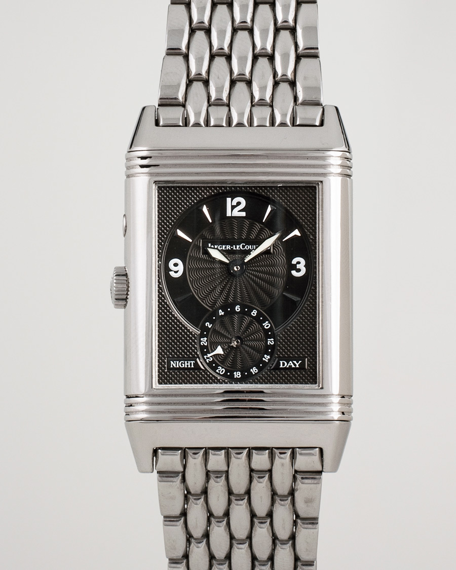 Jaeger LeCoultre Pre Owned Reverso Duoface 270.8.54 Steel Silver Black