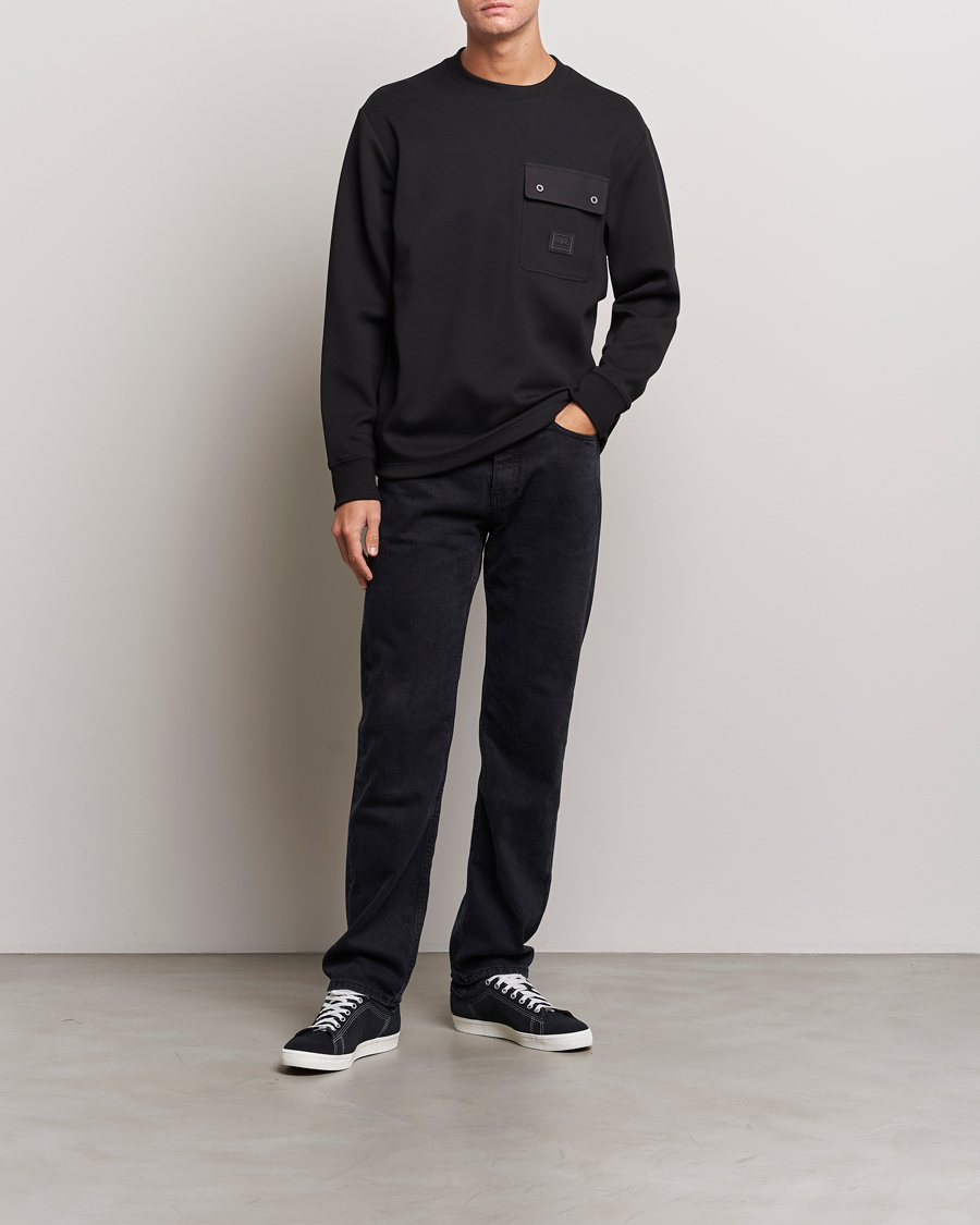 Hoodless sweatshirt with on sale pockets