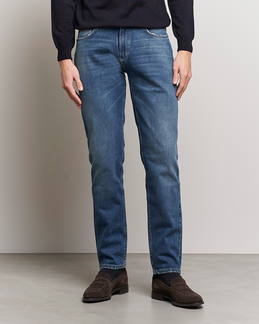 Herren |  | Oscar Jacobson | Albert Cotton Stretch Jeans Vintage Wash