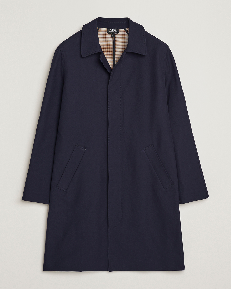 A.P.C. Wool Mac Coat Navy