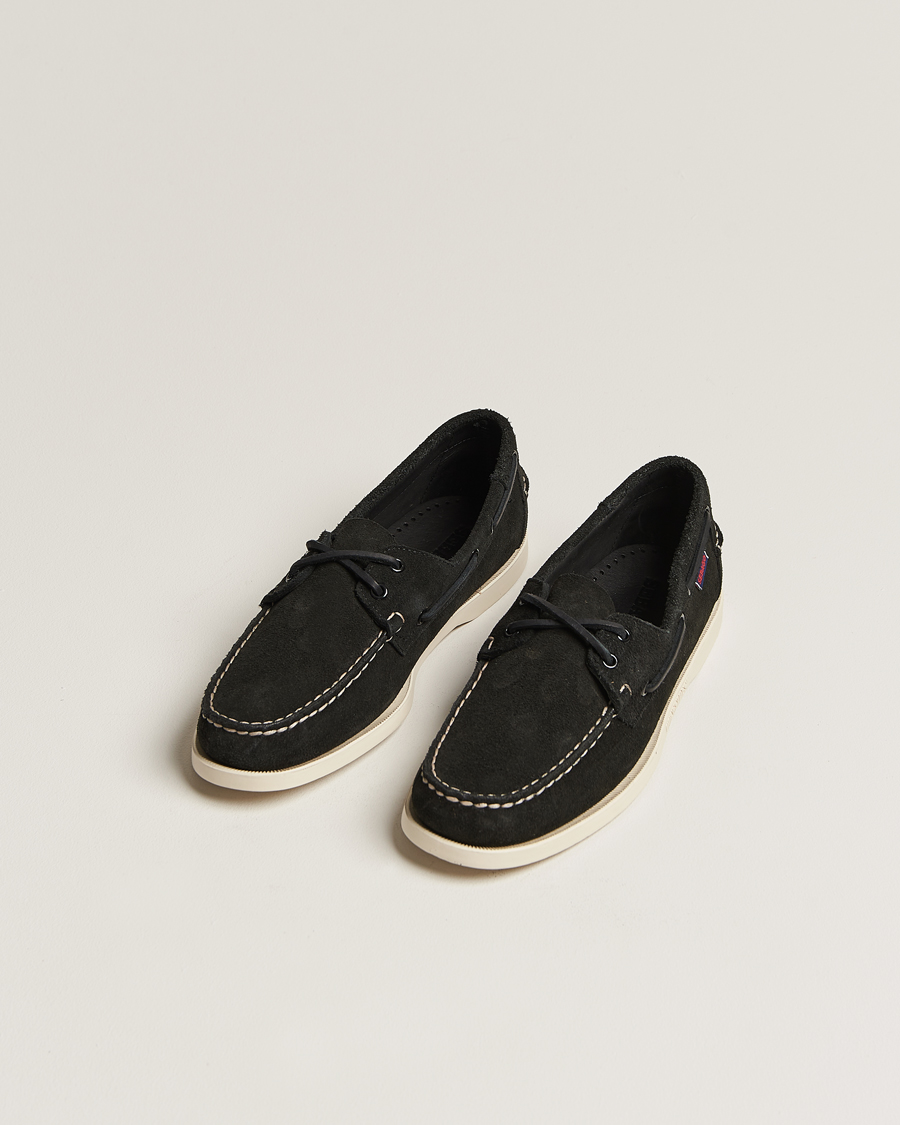 Sebago Docksides Suede Boat Shoe Black