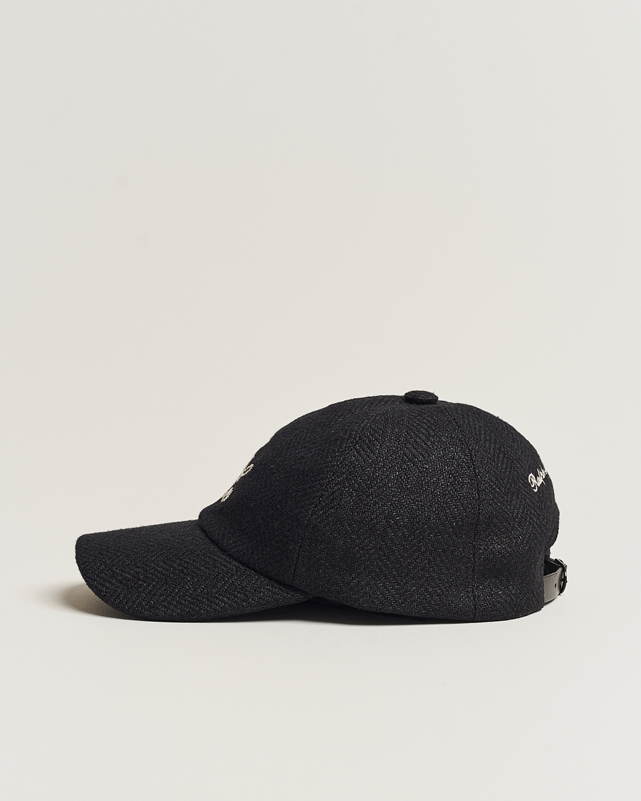 Ralph Lauren Purple Label Linen Silk Baseball Cap Black