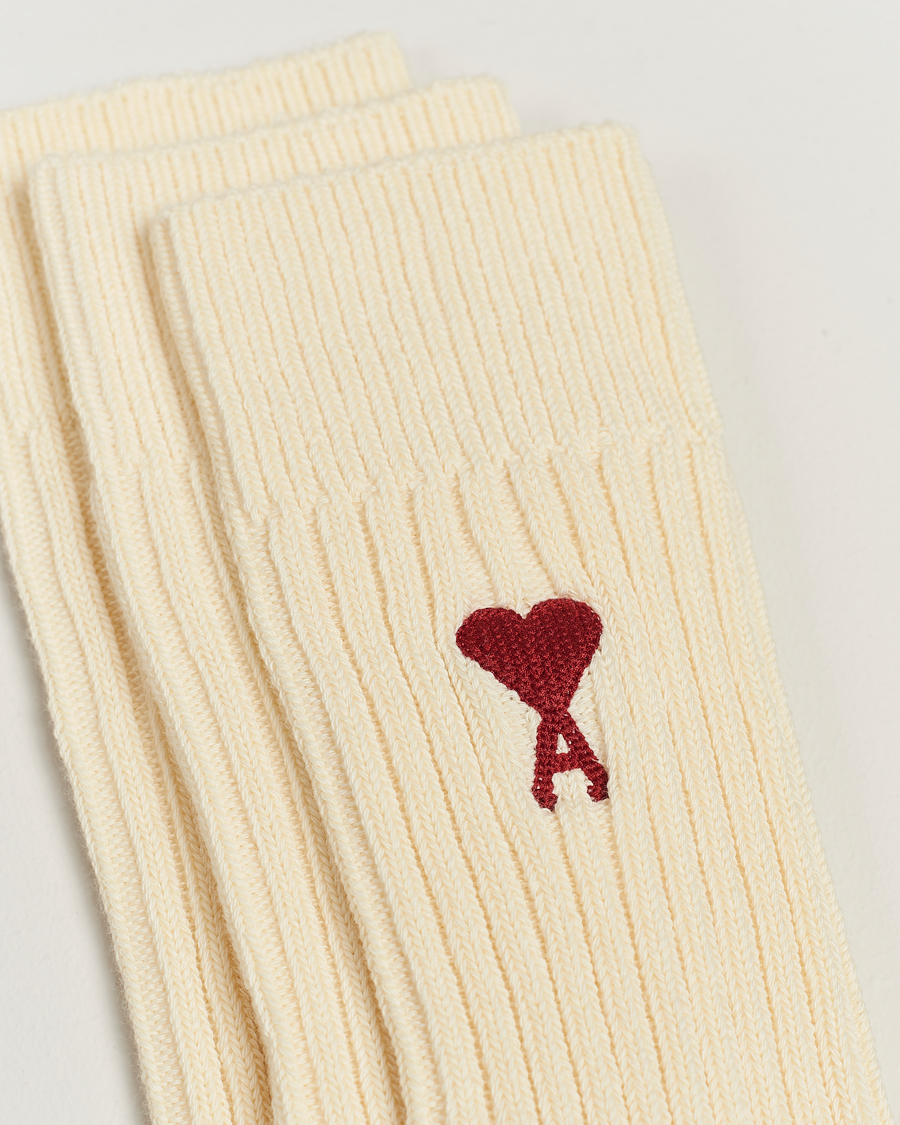 Herren | Kategorie | AMI | 3-Pack Heart Logo Socks Off White