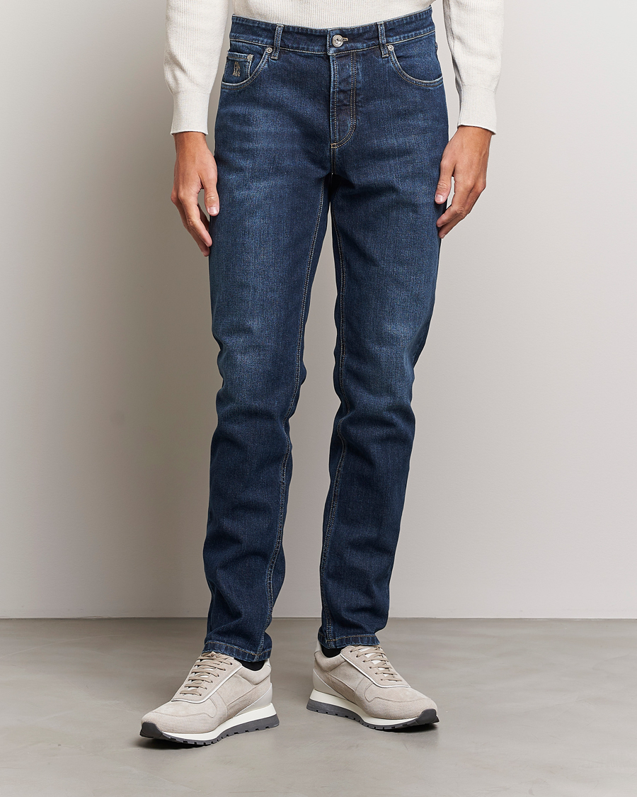 Herren | Slim fit | Brunello Cucinelli | Traditional Fit Jeans Dark Wash