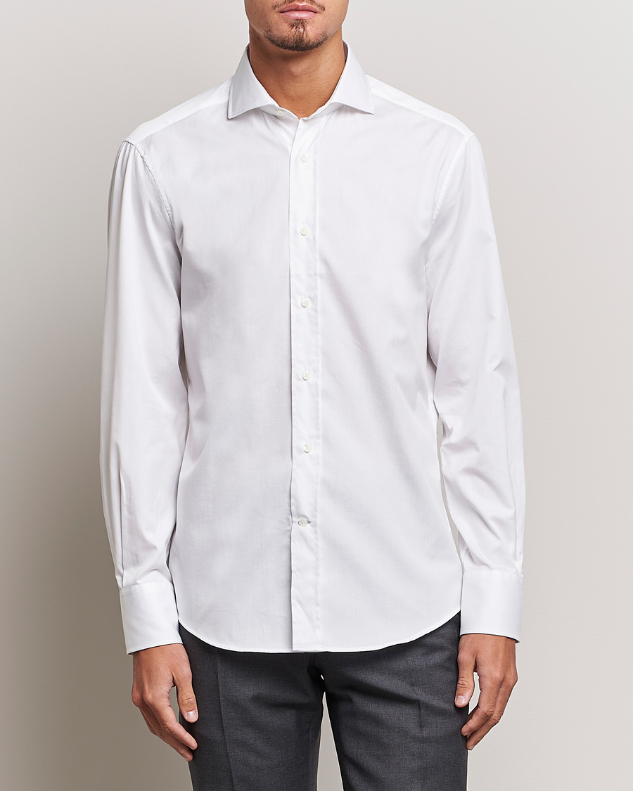 Herren | Brunello Cucinelli | Brunello Cucinelli | Slim Fit Poplin Shirt White