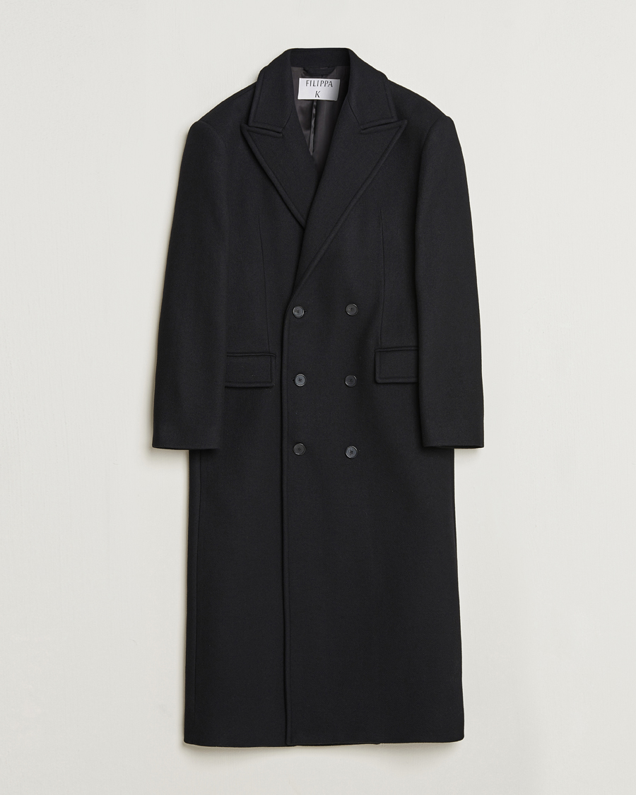 Filippa K Double Breasted Wool Coat Black bei Care of Carl