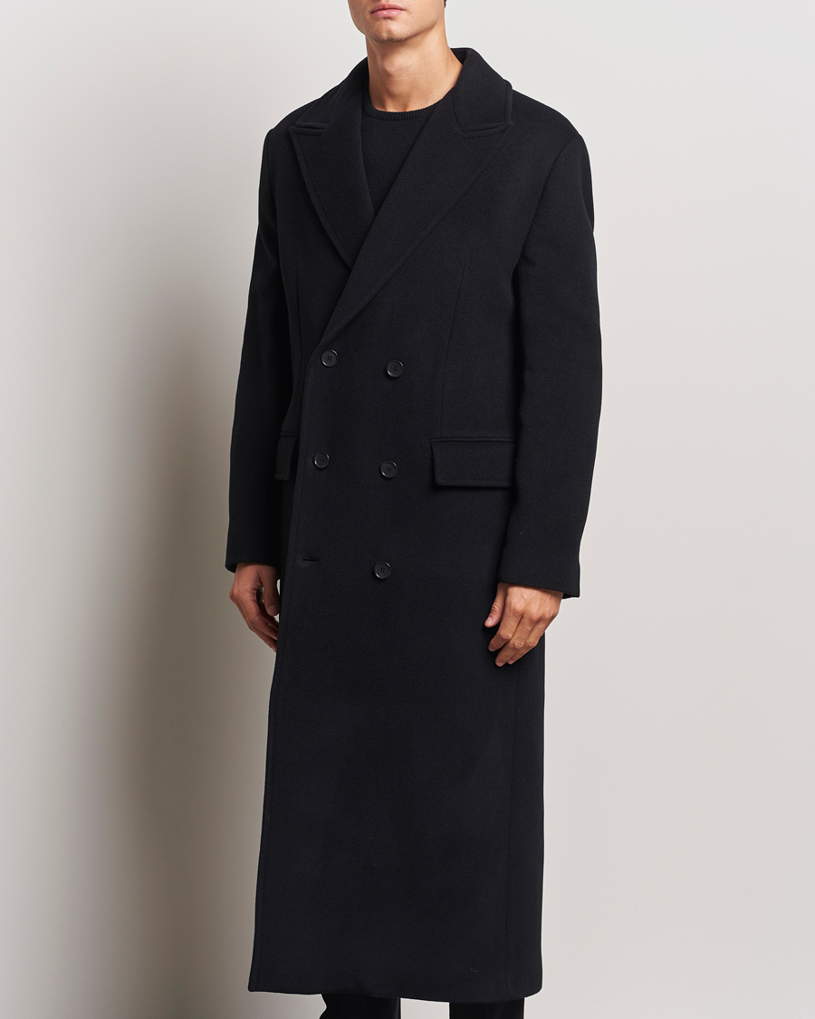 Herren |  | Filippa K | Double Breasted Wool Coat Black