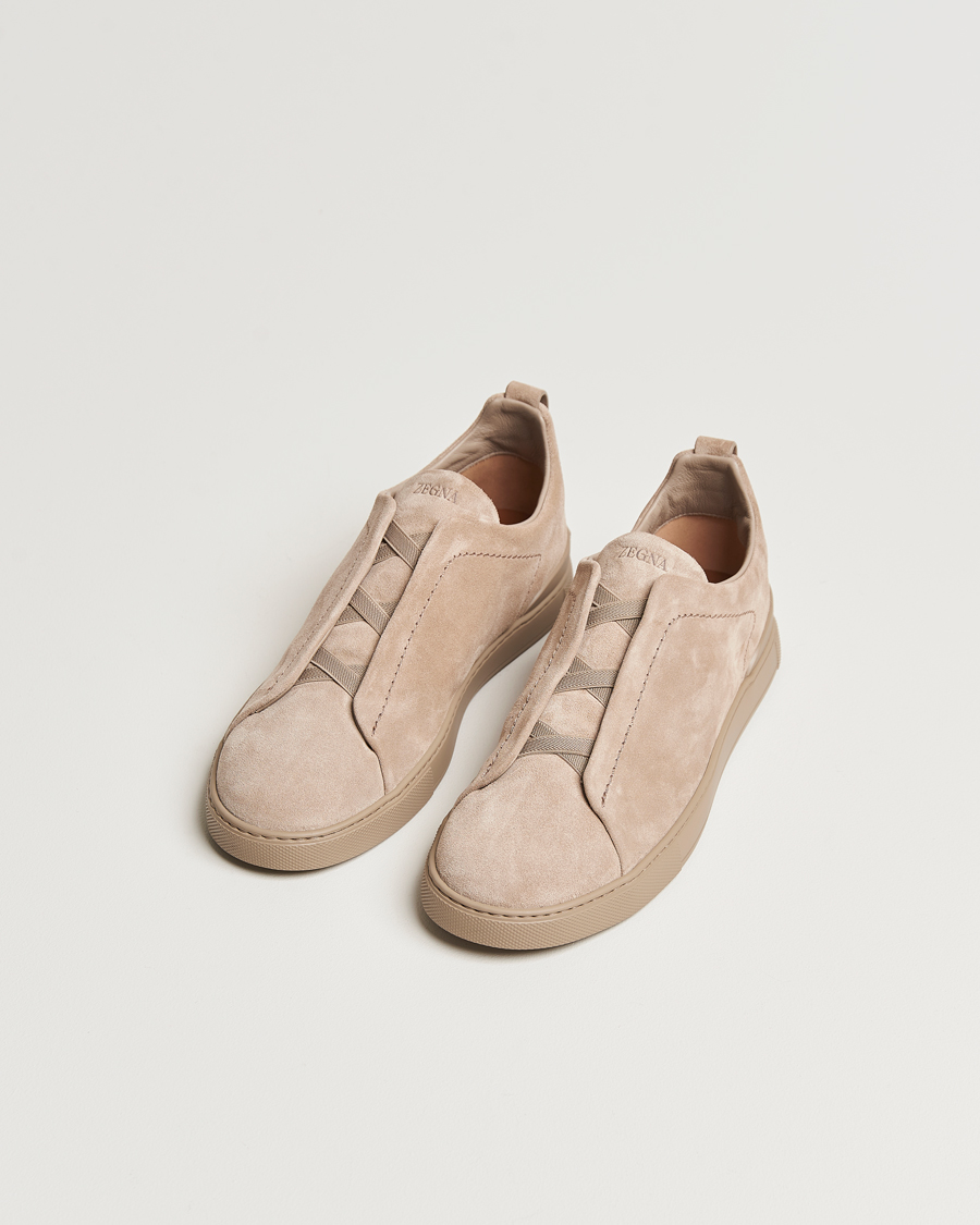 Herren | Zegna | Zegna | Triple Stitch Sneakers Full Beige Suede