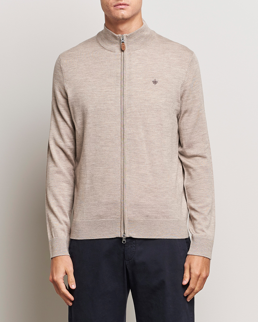 Herren |  | Morris | Merino Zip Cardigan Khaki