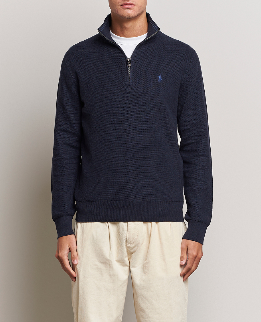 Herren |  | Polo Ralph Lauren | Textured Half Zip Navy Heather