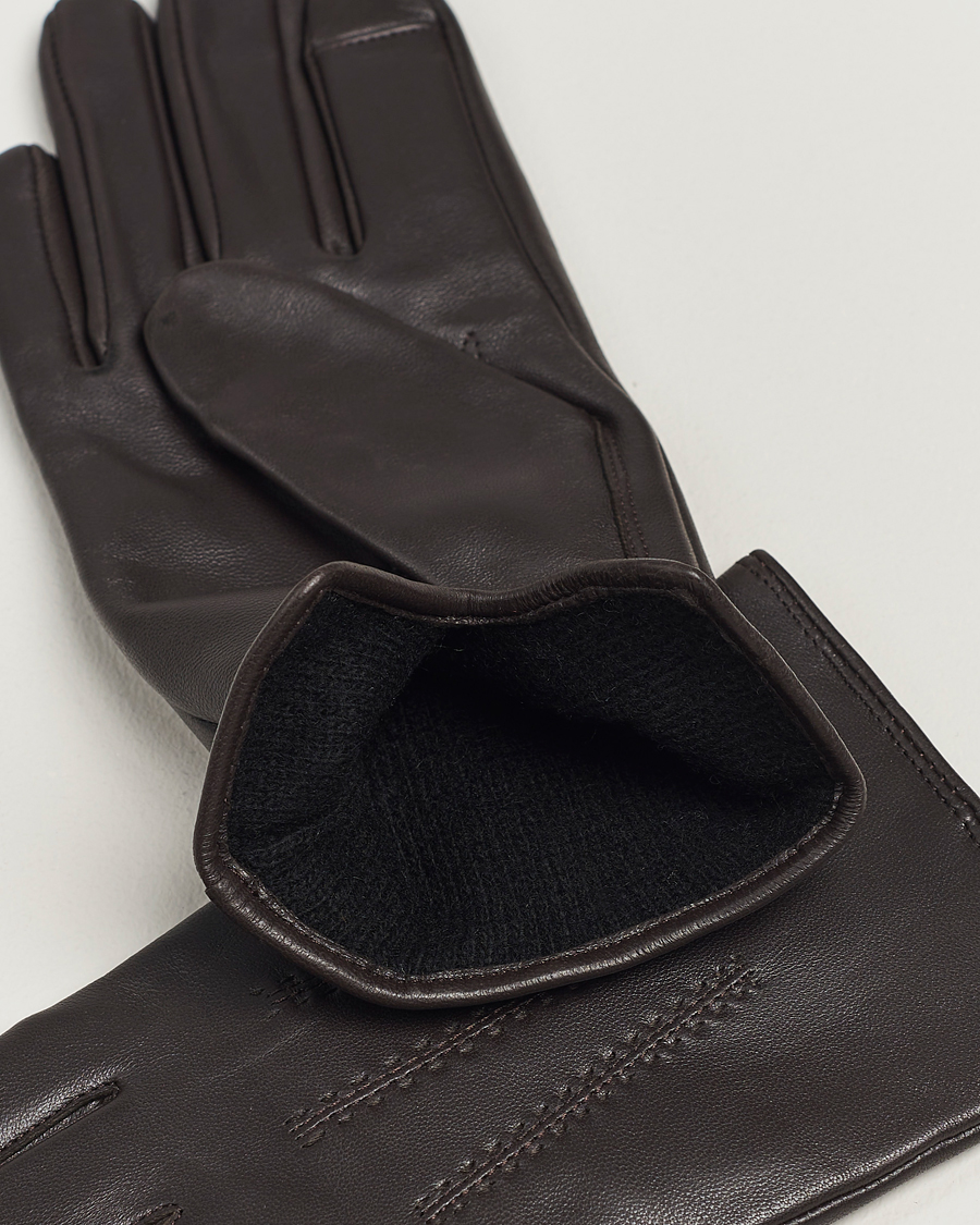 Carl BOSS BLACK Hainz Brown of Leather Medium Gloves bei Care