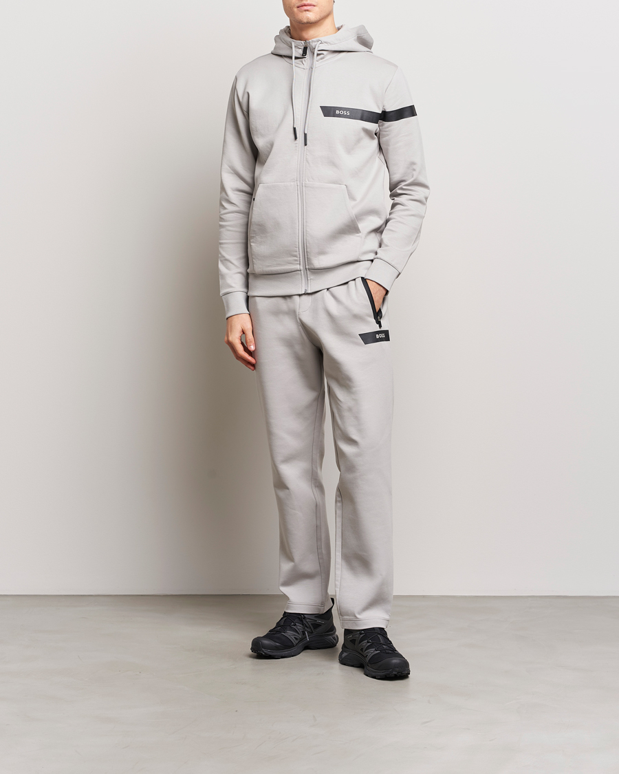 Hugo boss grey hot sale zip up