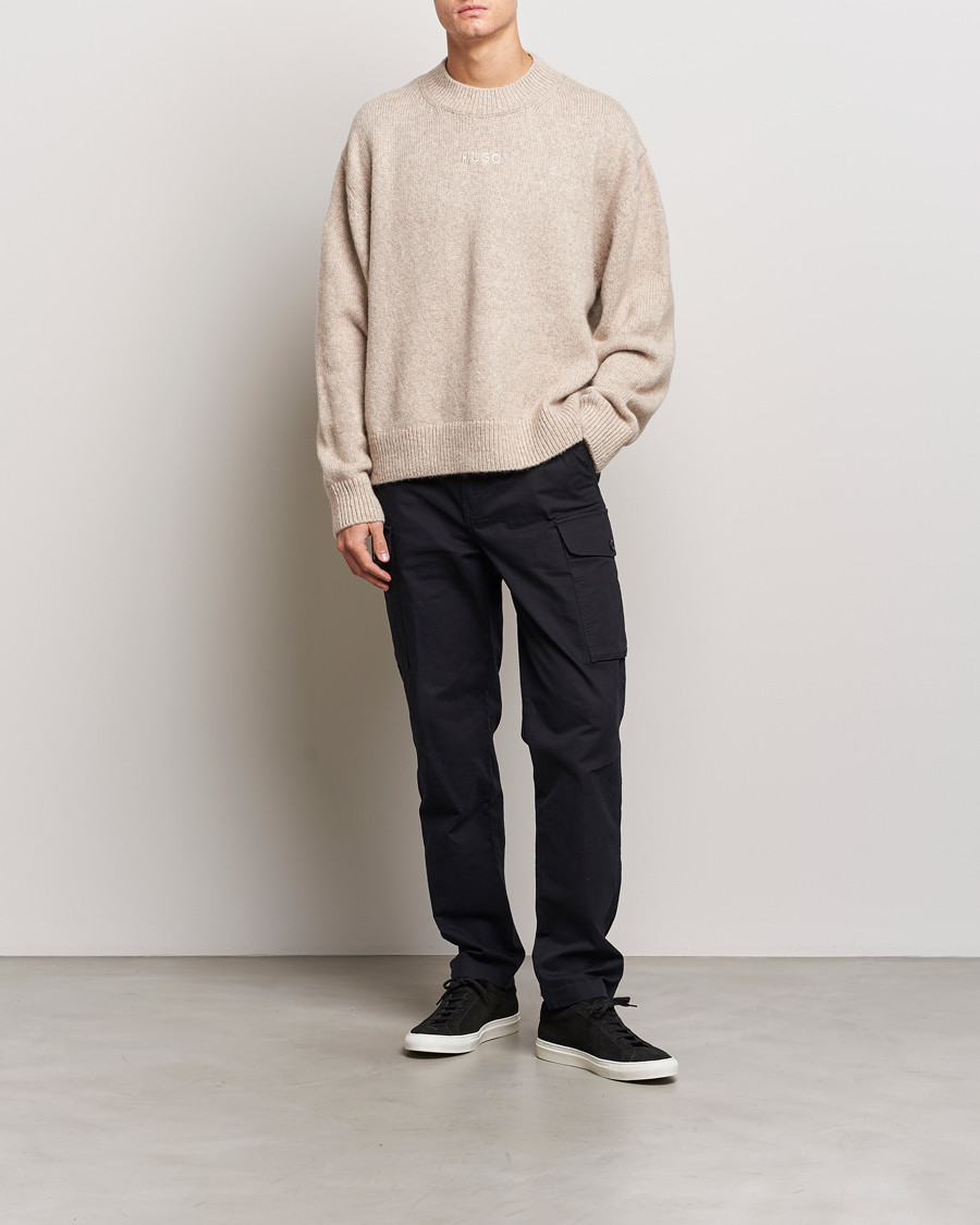 HUGO Seese Knitted Sweater Light Beige bei Care of Carl