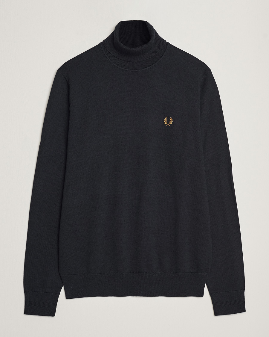 Fred Perry Knitted Rollneck Jumper Navy bei Care of Carl