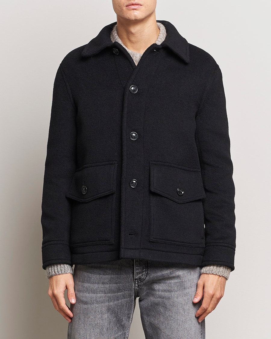 Black wool jacket on sale