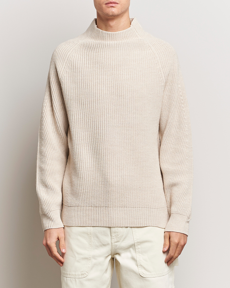 Herren |  | NN07 | Liam Mock Neck Sweater Nature Melange