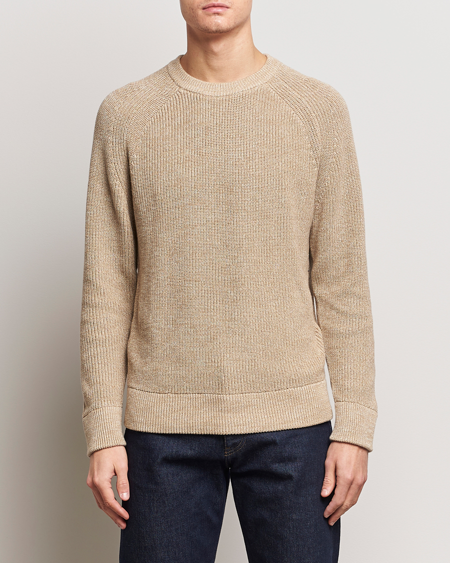 Herren |  | NN07 | Jacobo Cotton Knitted Crew Neck Desert Khaki