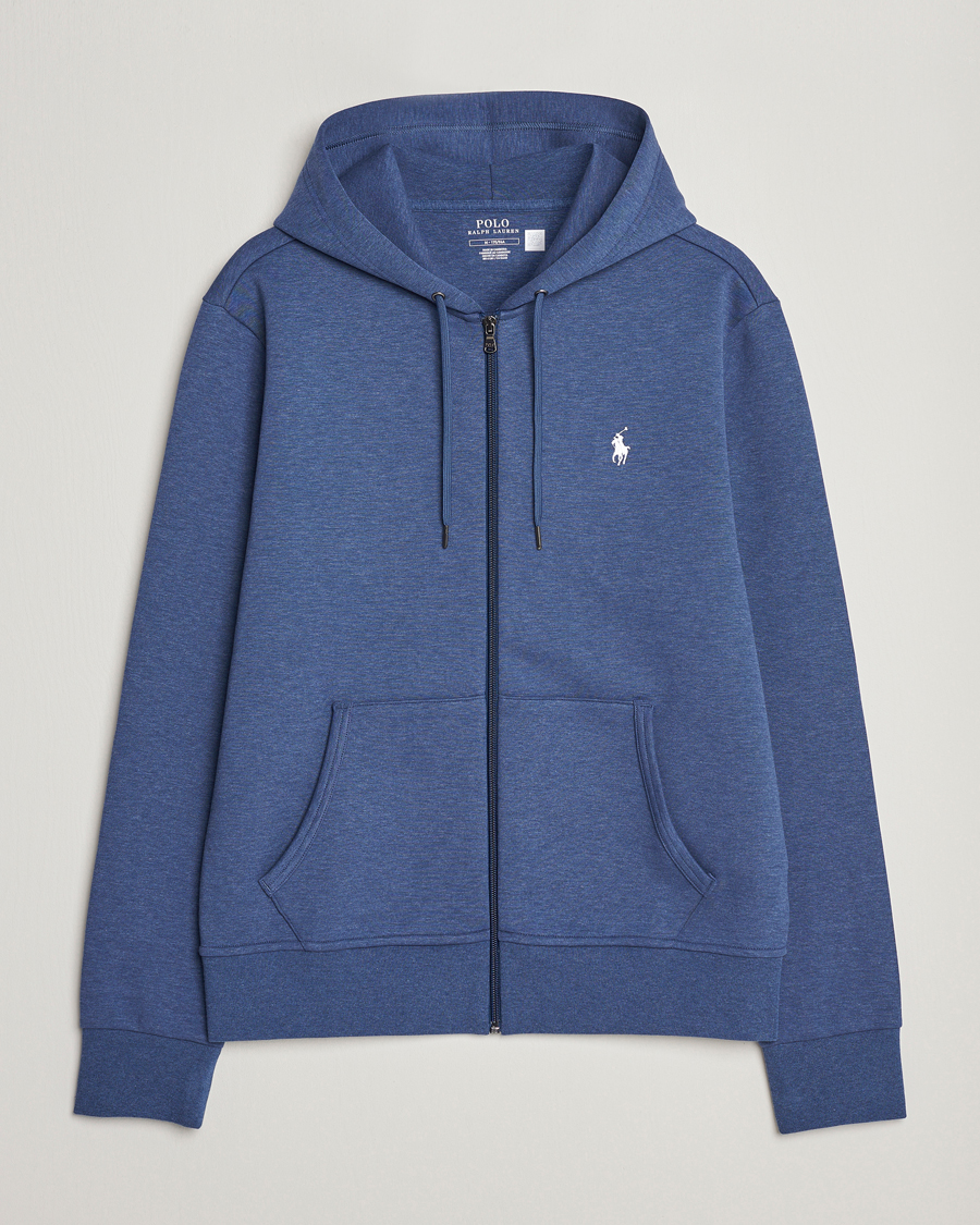 Polo Ralph Lauren Double Knitted Full-Zip Hoodie Blue Heather