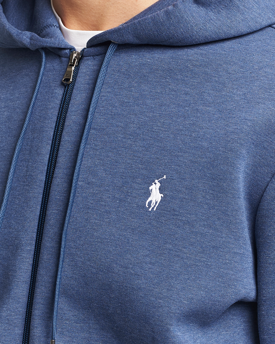 Polo Ralph Lauren Double Knitted Full-Zip Hoodie Blue Heather