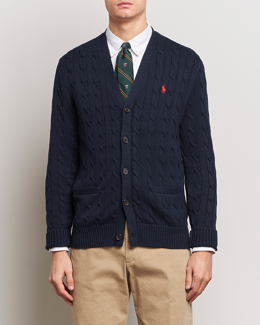 Herren | Pullover | Polo Ralph Lauren | Cotton Cable Cardigan Hunter Navy