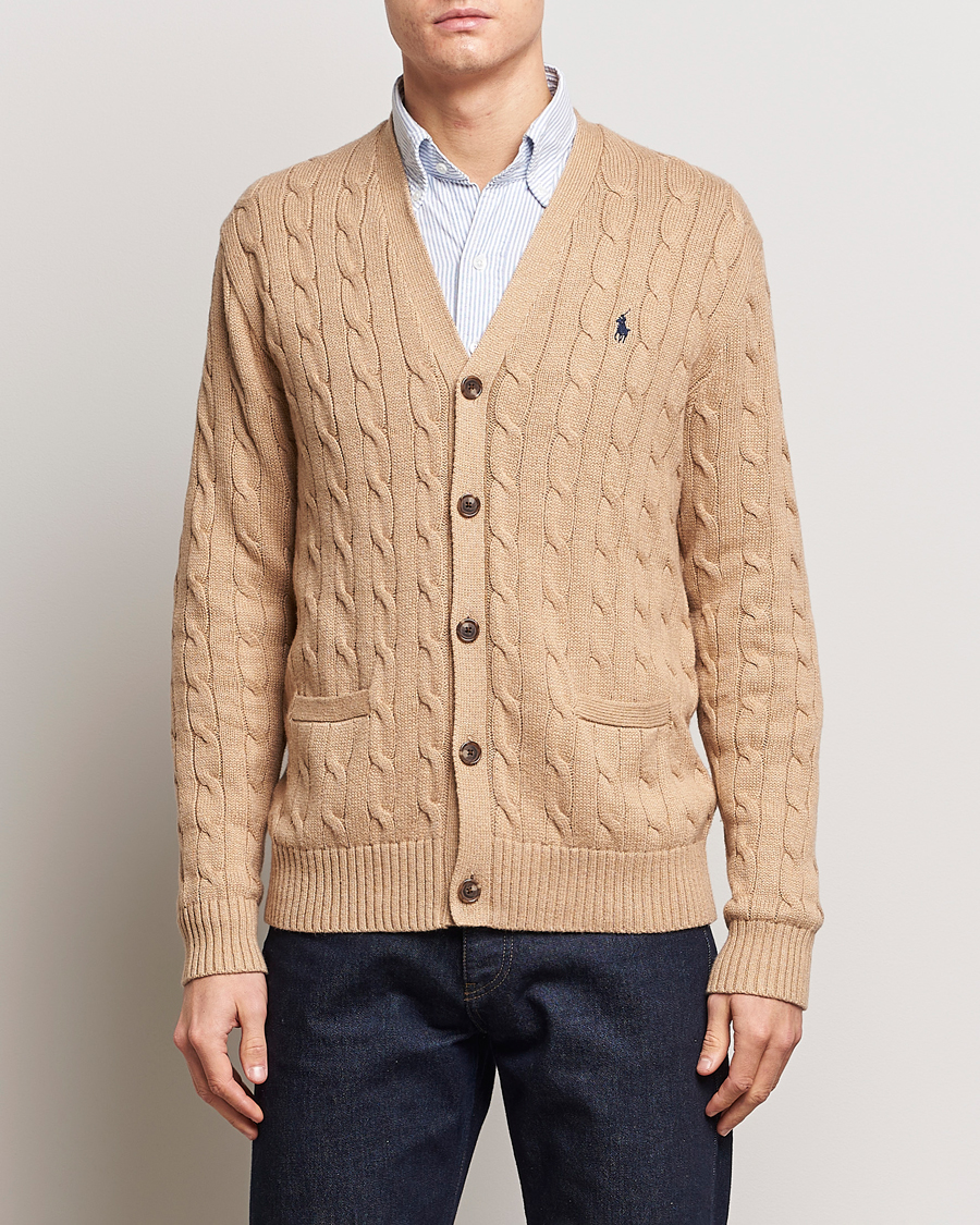 Herren | Pullover | Polo Ralph Lauren | Cotton Cable Cardigan Camel Melange