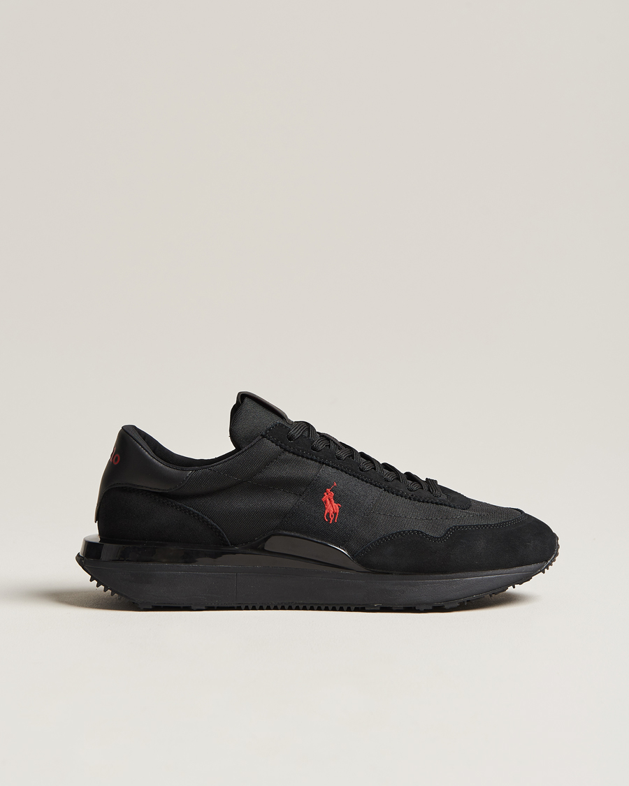 Black ralph lauren sneakers on sale