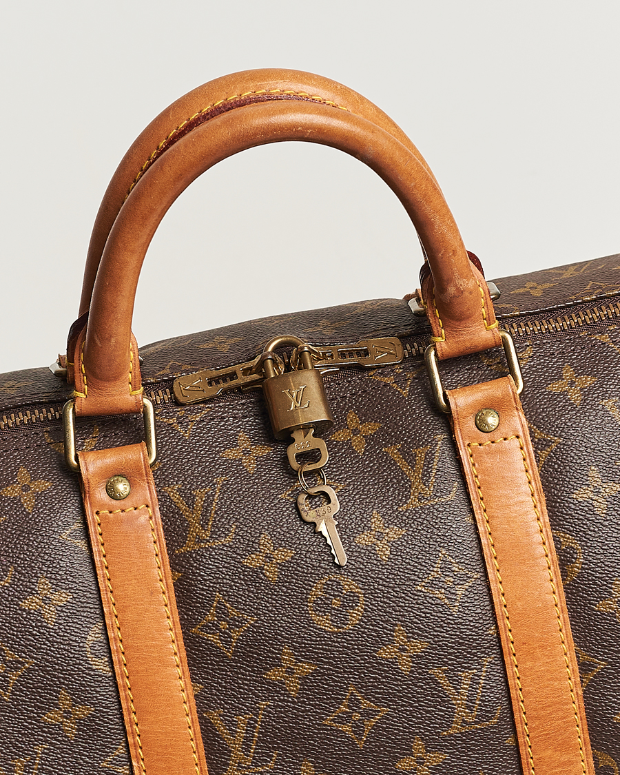 Louis Vuitton Monogram Keepall Bandouliere 50 Boston Travel Hand Bag P2930