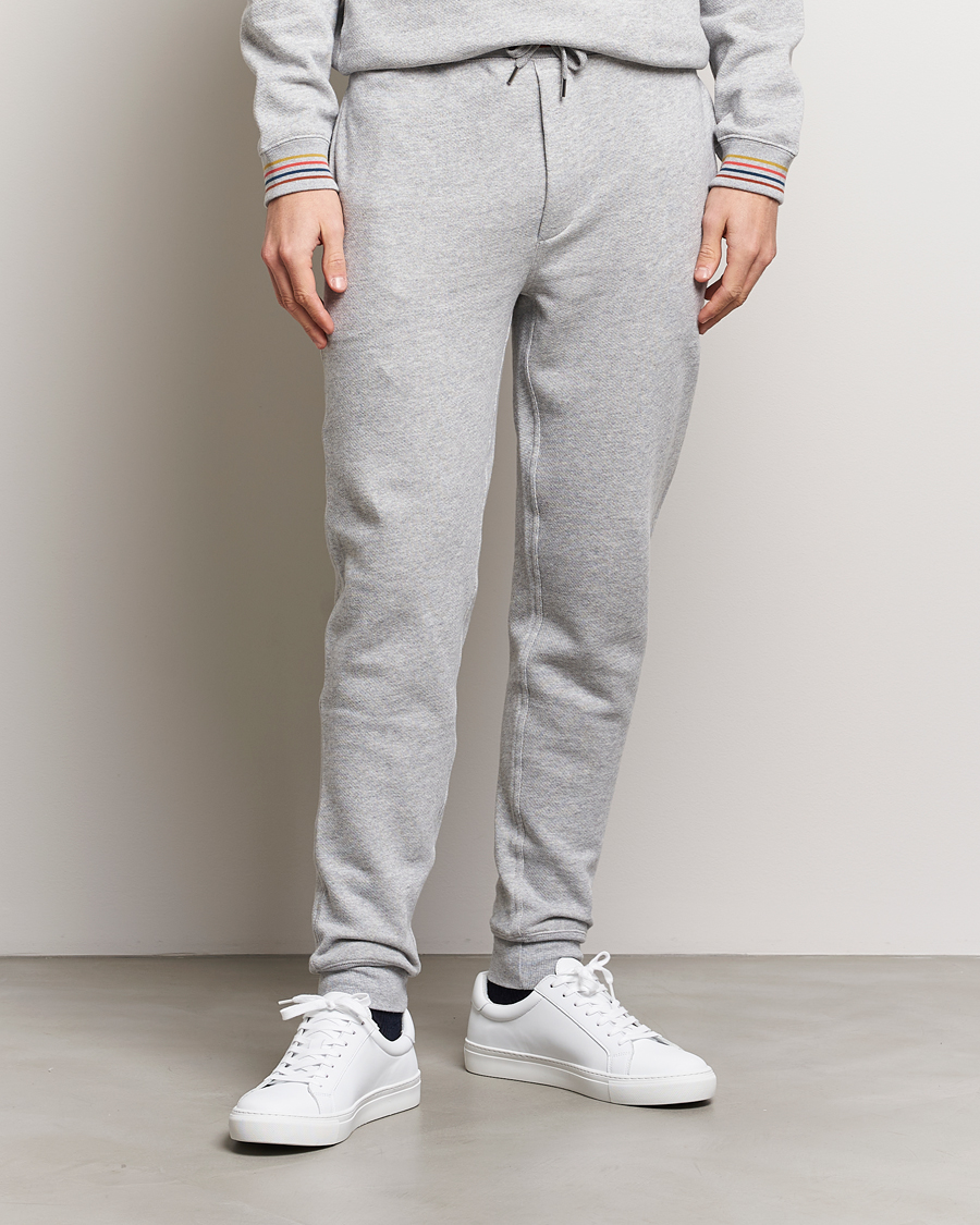 Sunspel Cotton Loopback Track Pants Grey Melange bei Care of Carl