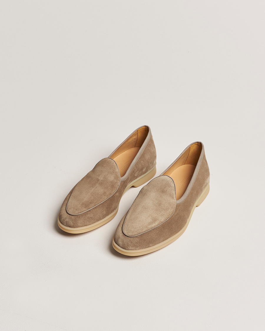 Herren | Baudoin & Lange | Baudoin & Lange | Stride Loafers Taupe Suede