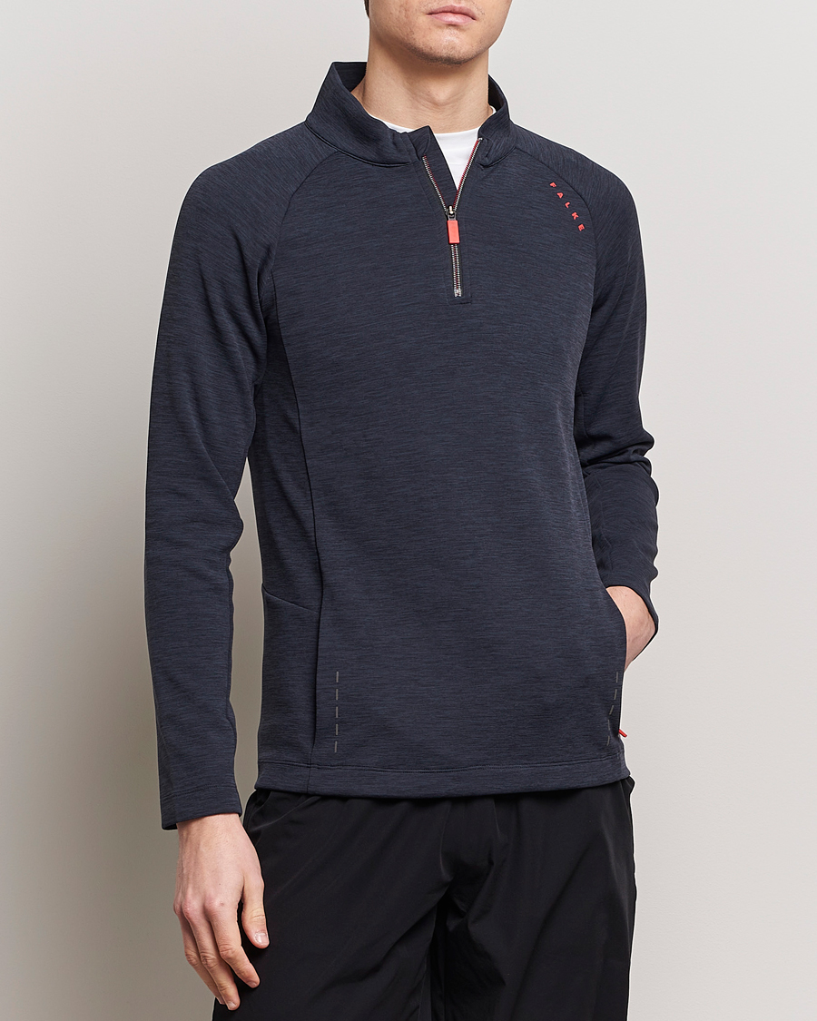 Herren | Falke | Falke Sport | Falke Core Half Zip Warm Up Shirt Black