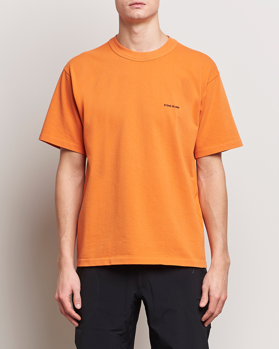 Herren |  | Stone Island | Cotton Jersey Small Logo T-Shirt Orange