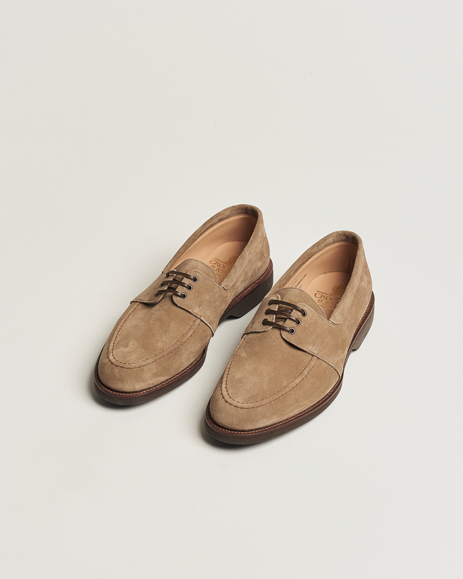 Herren | Crockett & Jones | Crockett & Jones | Falmouth Deck Shoes Khaki Suede